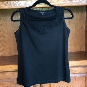 Compliments Black Tank Top Small